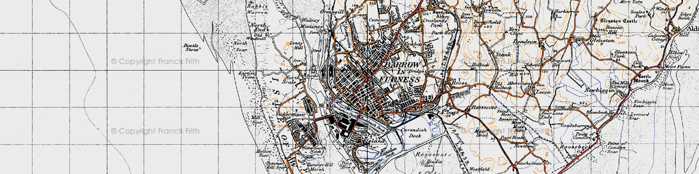 Old map of Hindpool in 1947