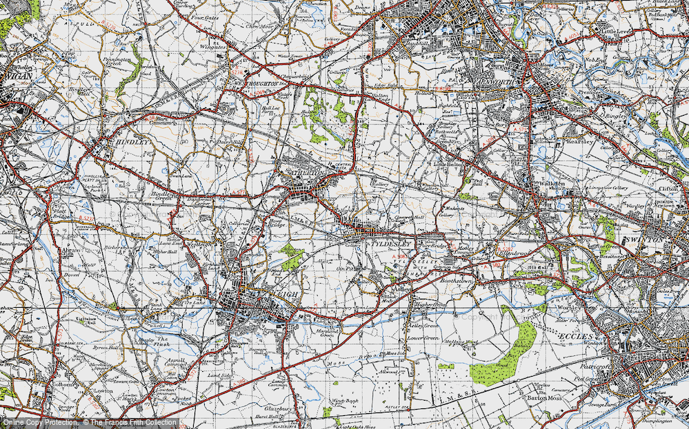 Old Map of Hindsford, 1947 in 1947