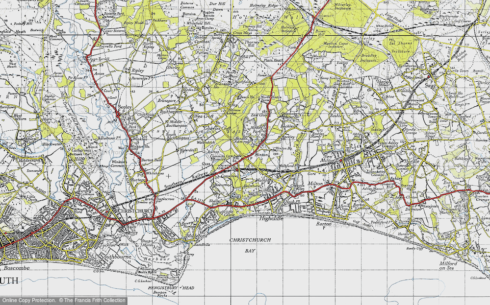 Old Map of Hinton, 1940 in 1940