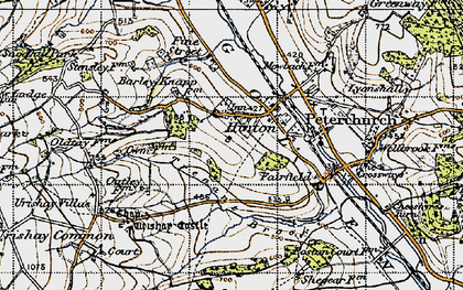 Old map of Hinton in 1947