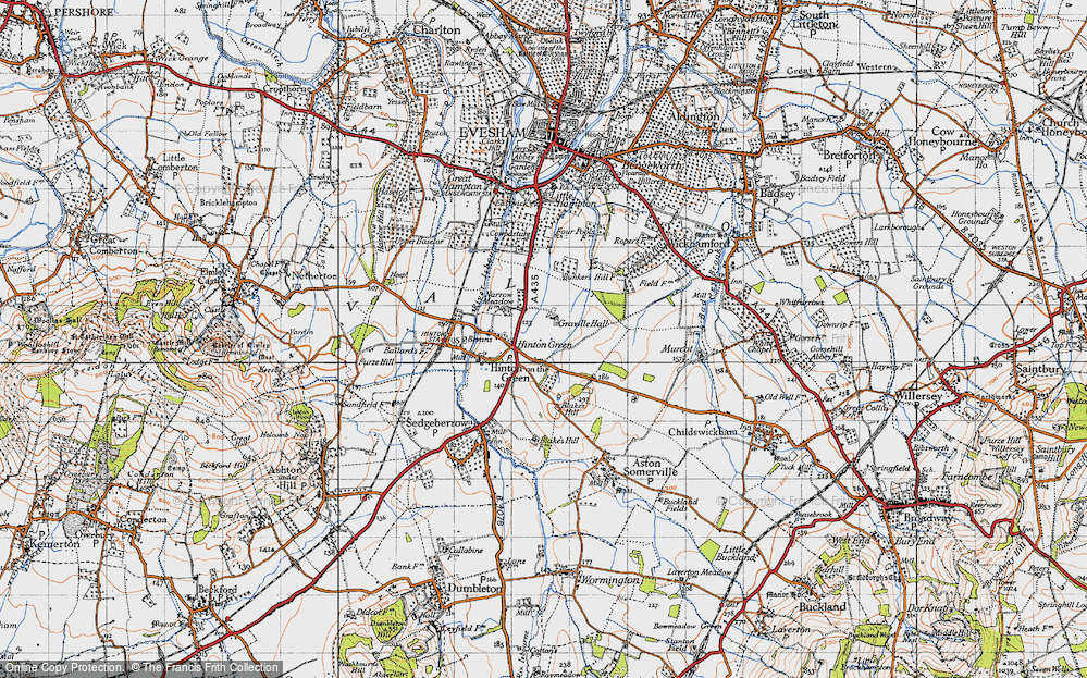 Old Map of Hinton Cross, 1946 in 1946