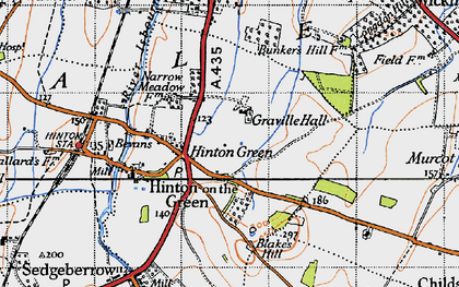 Old map of Blake's Hill in 1946
