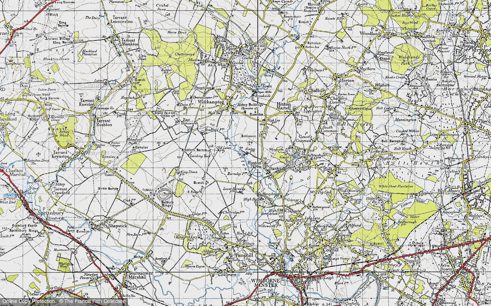 Old Map of Hinton Parva, 1940 in 1940