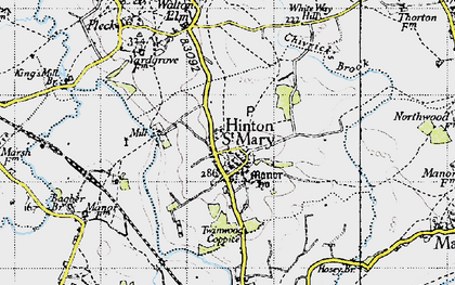 Old map of Hinton St Mary in 1945