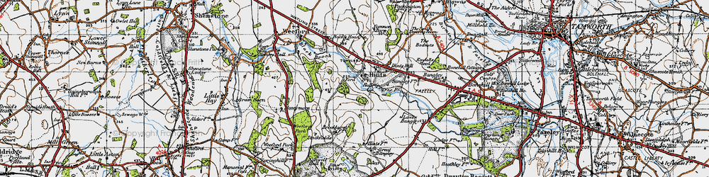 Old map of Hints in 1946