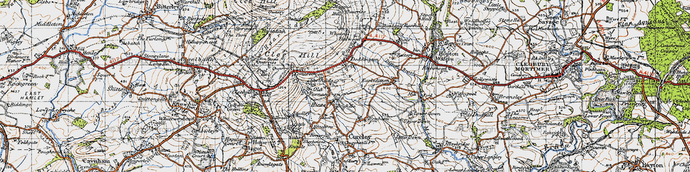 Old map of Hints in 1947