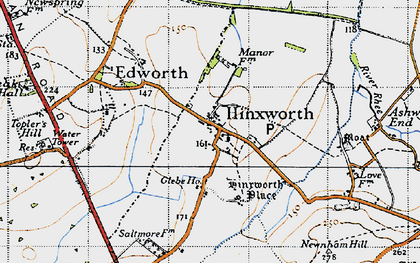 Old map of Hinxworth in 1946