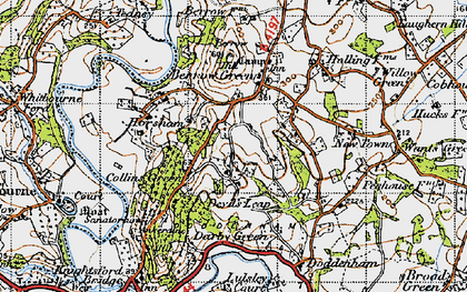 Old map of Hipplecote in 1947