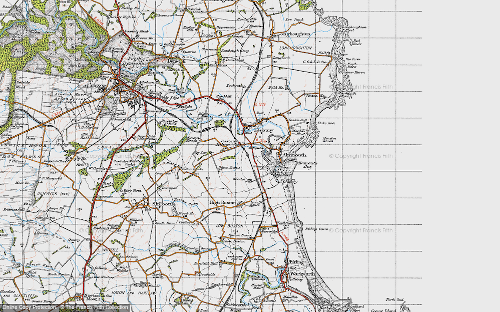 Old Map of Hipsburn, 1947 in 1947