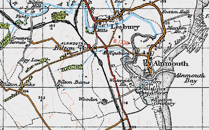 Old map of Hipsburn in 1947