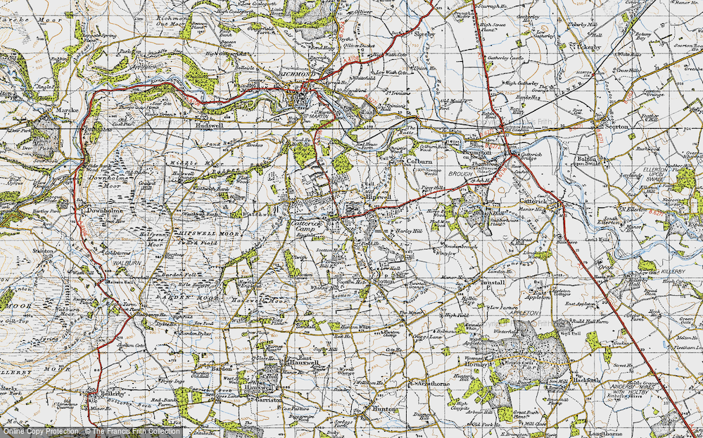 Old Map of Hipswell, 1947 in 1947