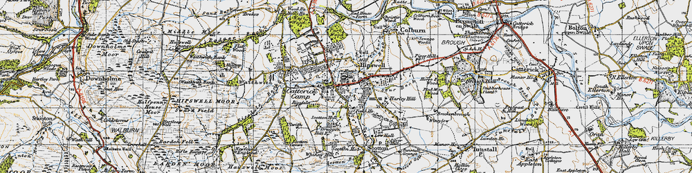 Old map of Hipswell in 1947