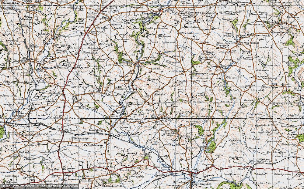 Old Map of Hiraeth, 1946 in 1946
