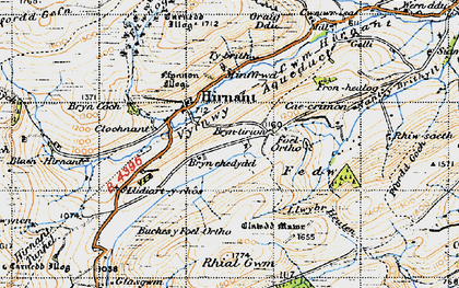 Old map of Buches y Foelortho in 1947