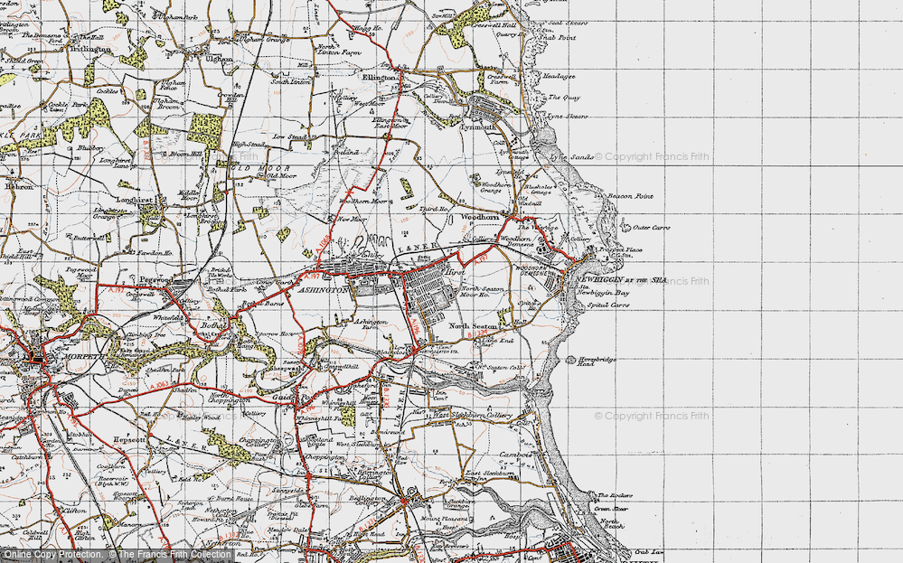 Old Map of Hirst, 1947 in 1947
