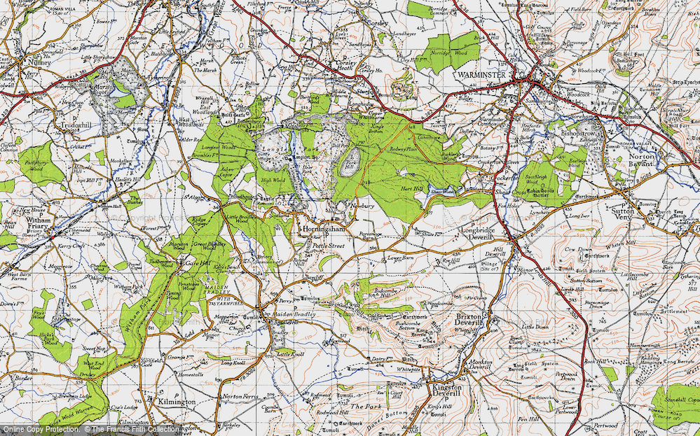 Old Map of Hitcombe Bottom, 1946 in 1946