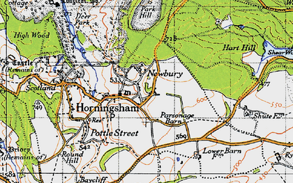 Old map of Hitcombe Bottom in 1946