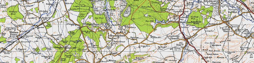 Old map of Brimsdown Hill in 1946