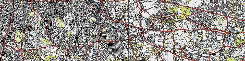 Old map of Hither Green in 1946