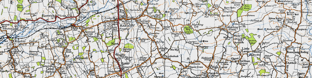 Old map of Hobbs Cross in 1946
