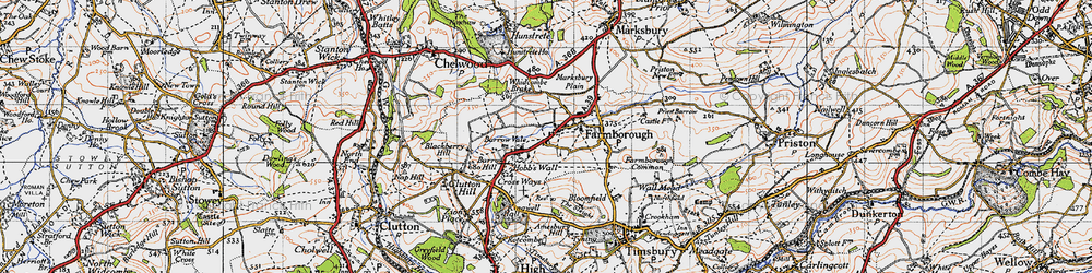 Old map of Hobbs Wall in 1946