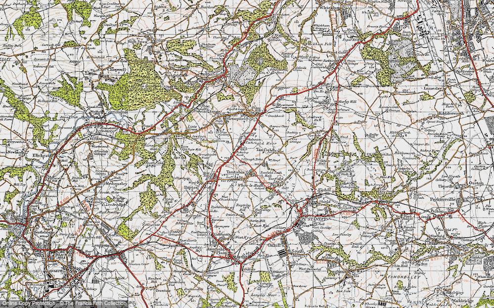 Old Map of Hobson, 1947 in 1947