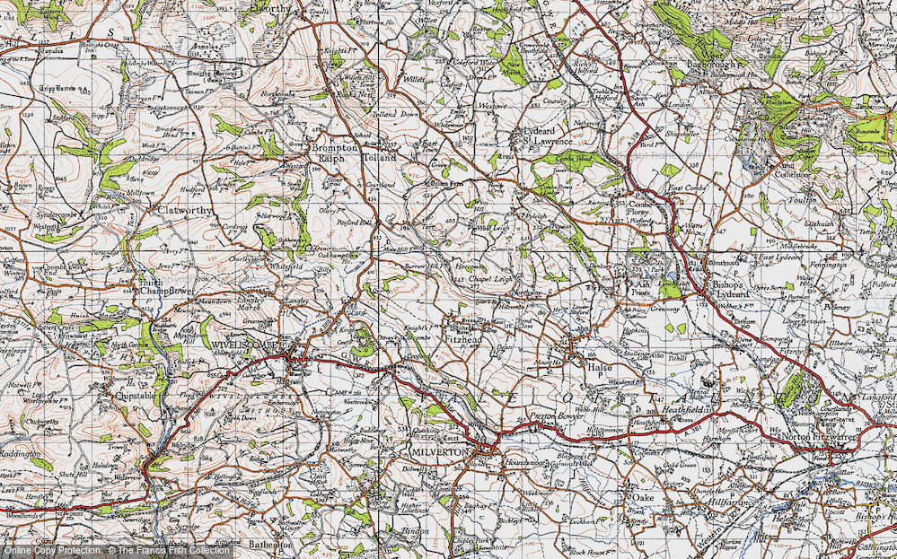 Old Map of Hoccombe, 1946 in 1946