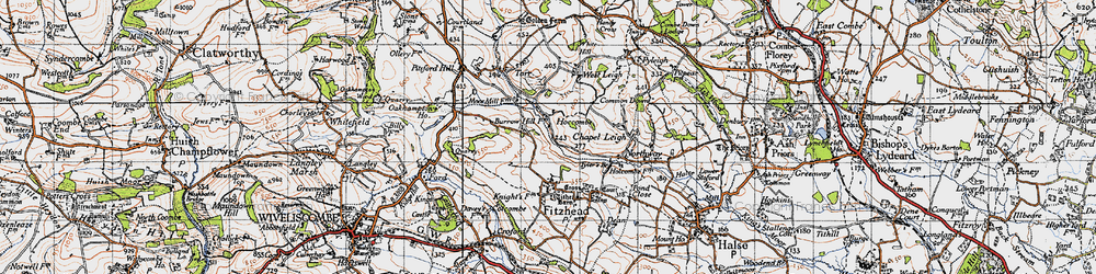 Old map of Hoccombe in 1946