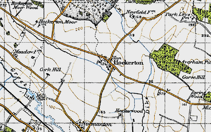 Old map of Hockerton in 1947