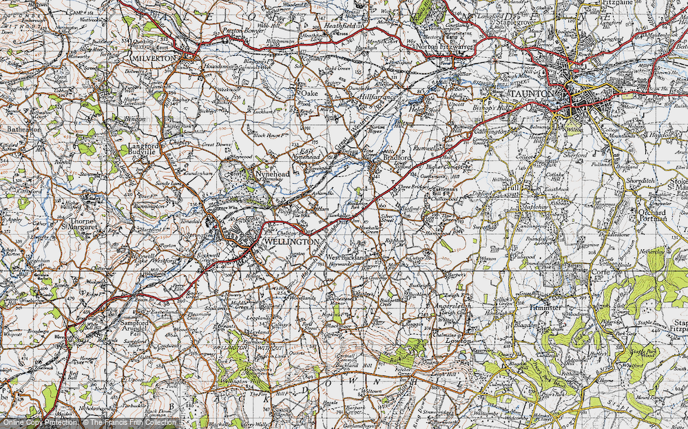 Old Map of Hockholler, 1946 in 1946
