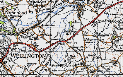 Old map of Hockholler in 1946