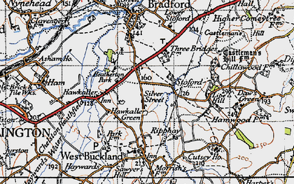 Old map of Hockholler Green in 1946