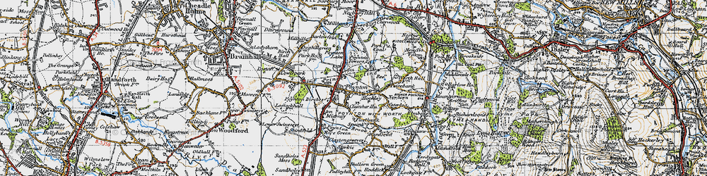 Old map of Hockley in 1947