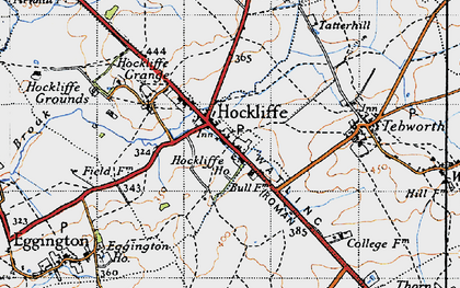 Old map of Hockliffe in 1946