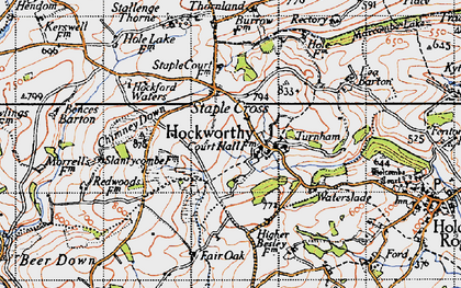 Old map of Turnham in 1946