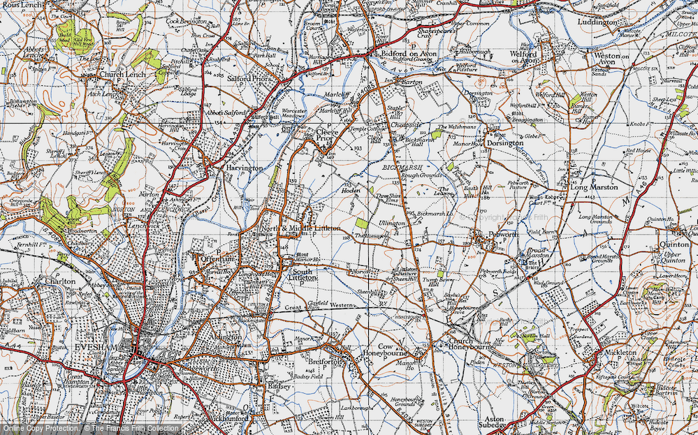 Old Map of Hoden, 1946 in 1946