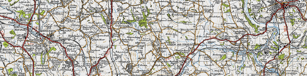 Old map of Hodgefield in 1947