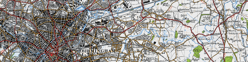 Old map of Hodgehill in 1946