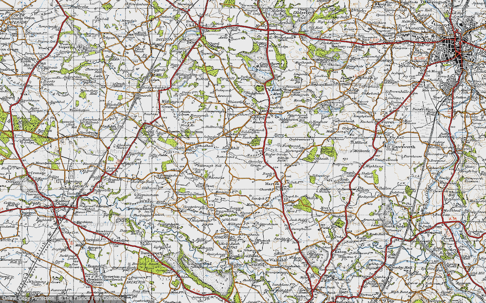 Old Map of Hodgehill, 1947 in 1947