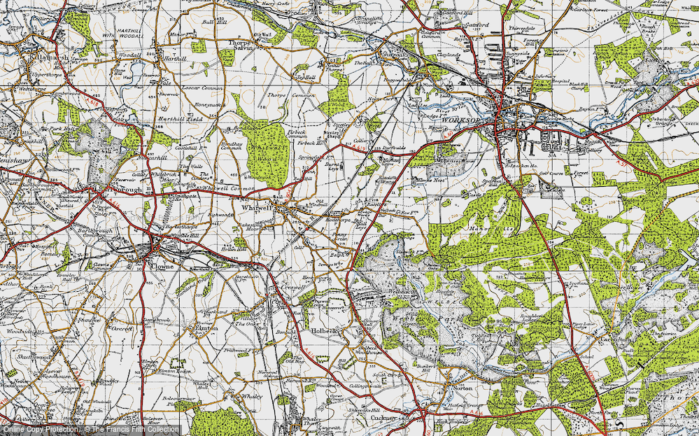 Old Map of Hodthorpe, 1947 in 1947