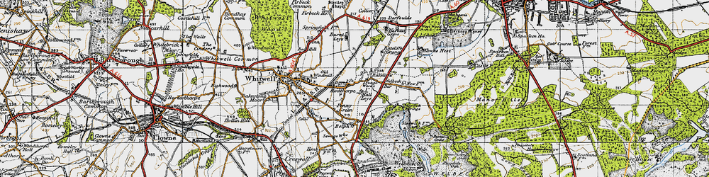 Old map of Hodthorpe in 1947