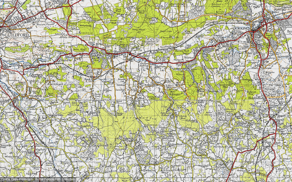 Old Map of Hoe, 1940 in 1940