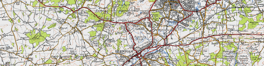Old map of Hog Hatch in 1940