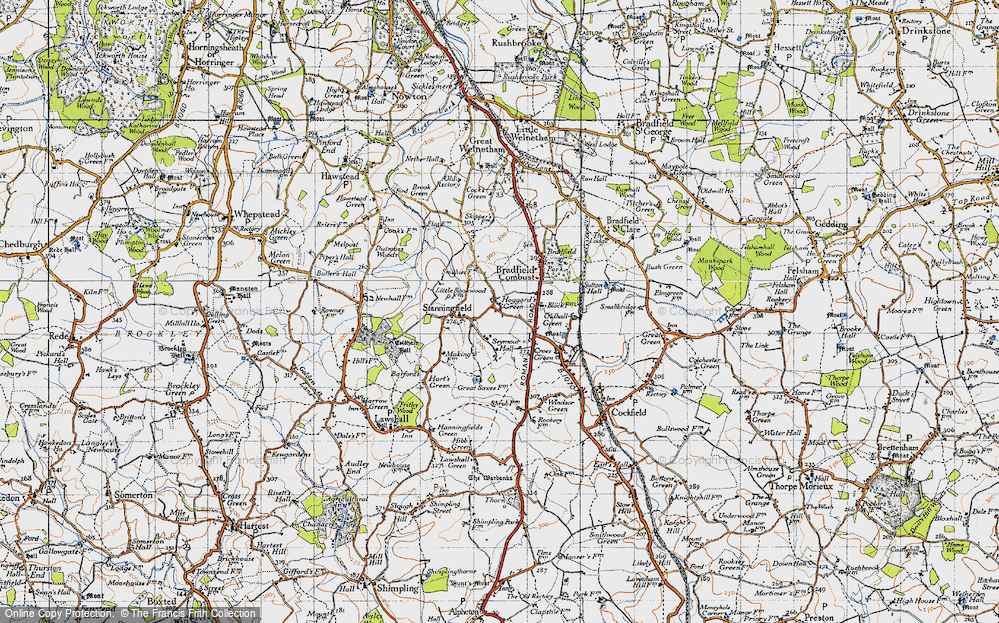 Old Map of Hoggard's Green, 1946 in 1946