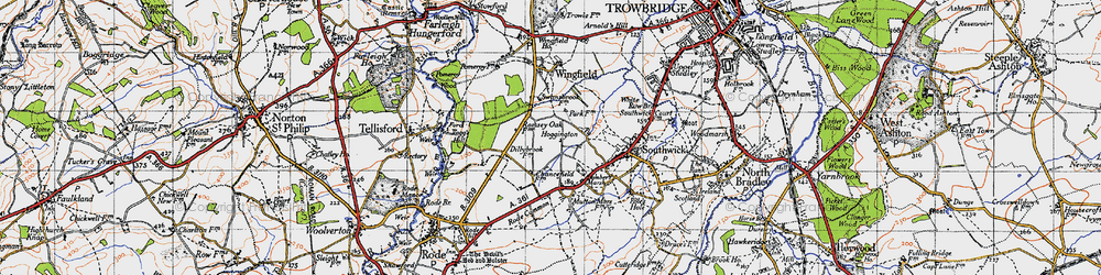 Old map of Hoggington in 1946