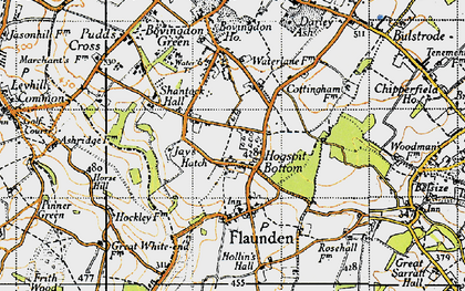 Old map of Hogpits Bottom in 1946