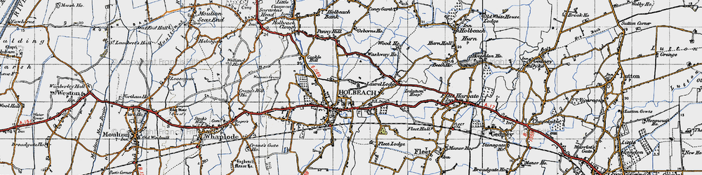 Old map of Holbeach in 1946