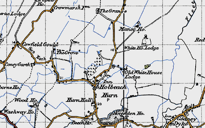 Old map of Holbeach Hurn in 1946