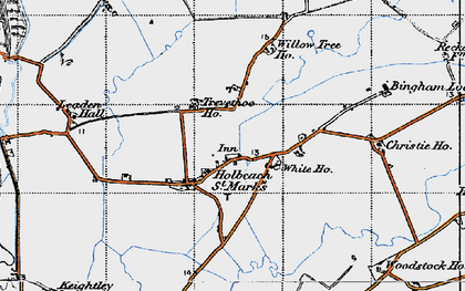 Old map of Holbeach St Marks in 1946