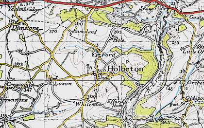 Old map of Holbeton in 1946